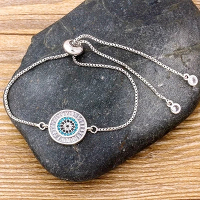 Turkish Evil Eye Bracelet for Women Top Quality Cubic Zirconia Chain Bracelet Exquisite luxury Dubai Best Party Wedding Jewelr - Floq & Raman