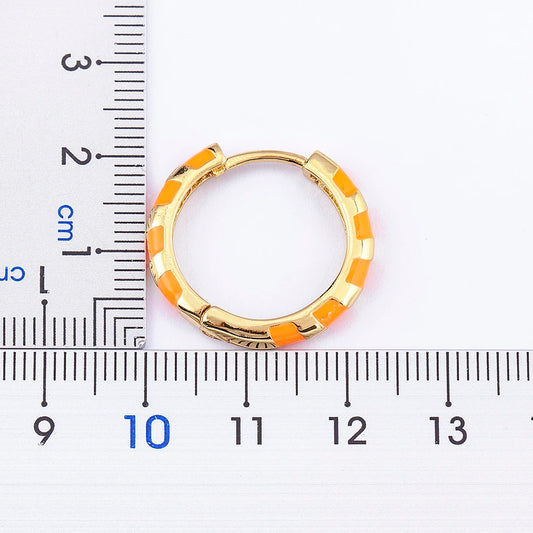 High Quality 6 Candy Colors Inlaid Zebra Stripe Pendant Fashion Earrings Enamel Oil Dripping Women's Simple French Jewelry Gifts - Floq & Raman