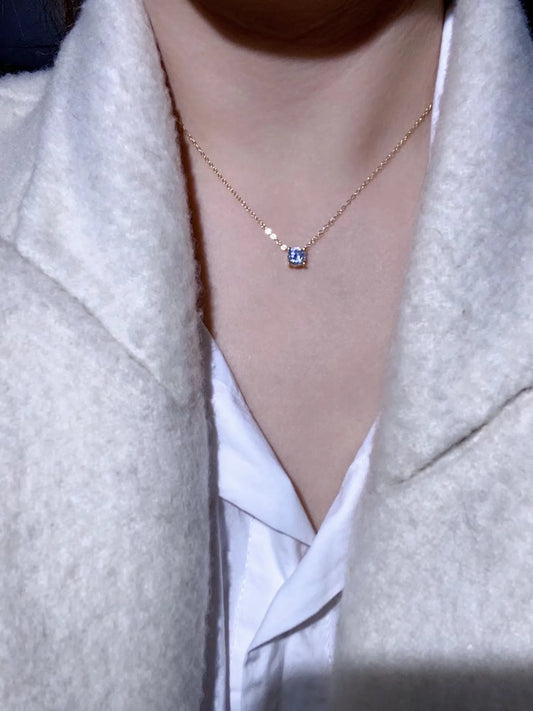 925 Sterling Silver Sparkling Clavicle Chain Choker Necklace Simple Zircon Gypsophila Pendant 18k Necklace For Women - Floq & Raman