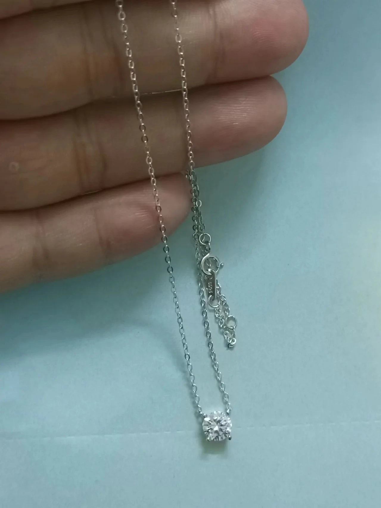 925 Sterling Silver Sparkling Clavicle Chain Choker 18K Necklace Simple 5A Zircon Gypsophila Pendant Necklace For Women - Floq & Raman