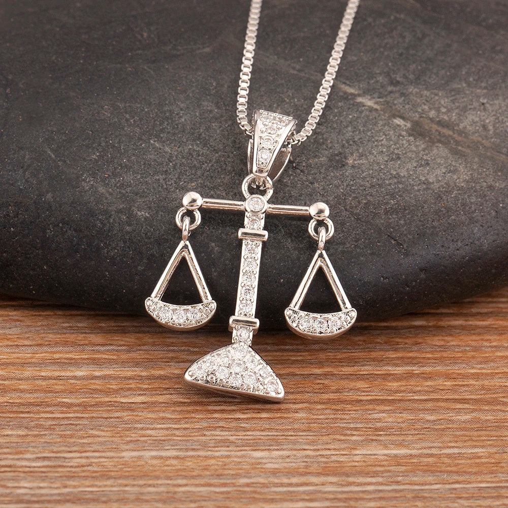 New Popular Balance Hammer Pliers Shape Charm Pendant Necklace 3 Styles For Women Pave Shiny Crystal Zircon Jewelry Gifts - Floq & Raman