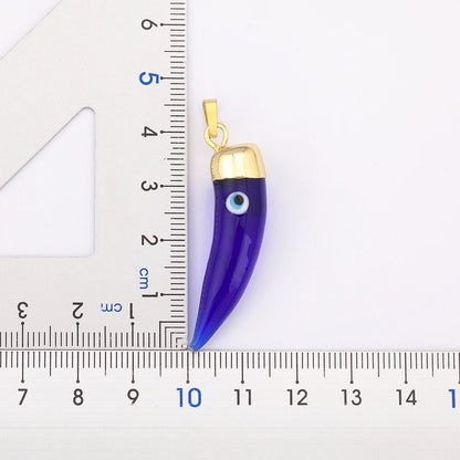 High Quality Creative Trend Capsicum Shape Zircon Evil Eye Charm Pendant Necklace For Women Girl Daily Party Jewelry Gifts - Floq & Raman