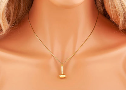 New Popular Balance Hammer Pliers Shape Charm Pendant Necklace 3 Styles For Women Pave Shiny Crystal Zircon Jewelry Gifts - Floq & Raman