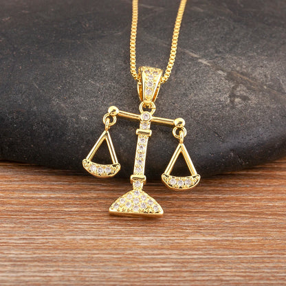 New Popular Balance Hammer Pliers Shape Charm Pendant Necklace 3 Styles For Women Pave Shiny Crystal Zircon Jewelry Gifts - Floq & Raman