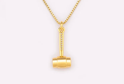 New Popular Balance Hammer Pliers Shape Charm Pendant Necklace 3 Styles For Women Pave Shiny Crystal Zircon Jewelry Gifts - Floq & Raman