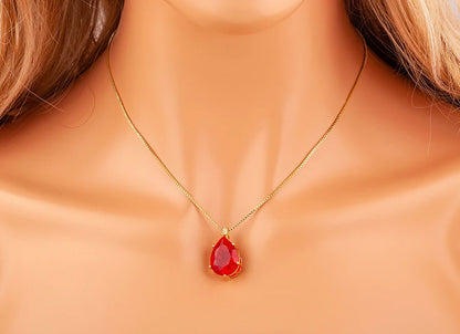 Classic New Design Waterdrop Shape Zircon Charm Pendant Necklace For Women Clavicle Chain Accessories Wedding Party Gifts - Floq & Raman