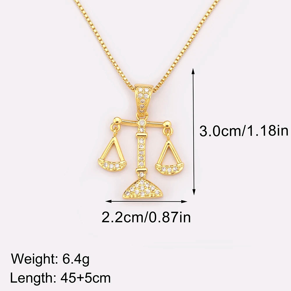 New Popular Balance Hammer Pliers Shape Charm Pendant Necklace 3 Styles For Women Pave Shiny Crystal Zircon Jewelry Gifts - Floq & Raman