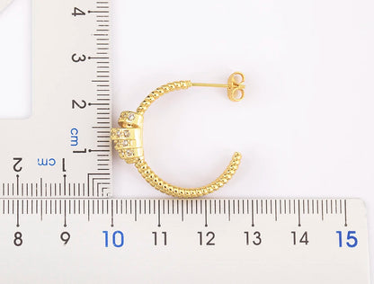 New Fashion Inlaid Shiny Zircon Double Layer Charm Drop Earrings For Women Elegant Aesthetic Ear Jewelry Accessories Gifts - Floq & Raman