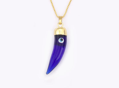 High Quality Creative Trend Capsicum Shape Zircon Evil Eye Charm Pendant Necklace For Women Girl Daily Party Jewelry Gifts - Floq & Raman