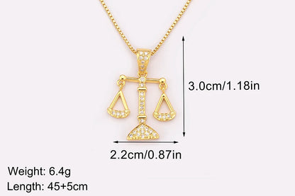 New Popular Balance Hammer Pliers Shape Charm Pendant Necklace 3 Styles For Women Pave Shiny Crystal Zircon Jewelry Gifts - Floq & Raman