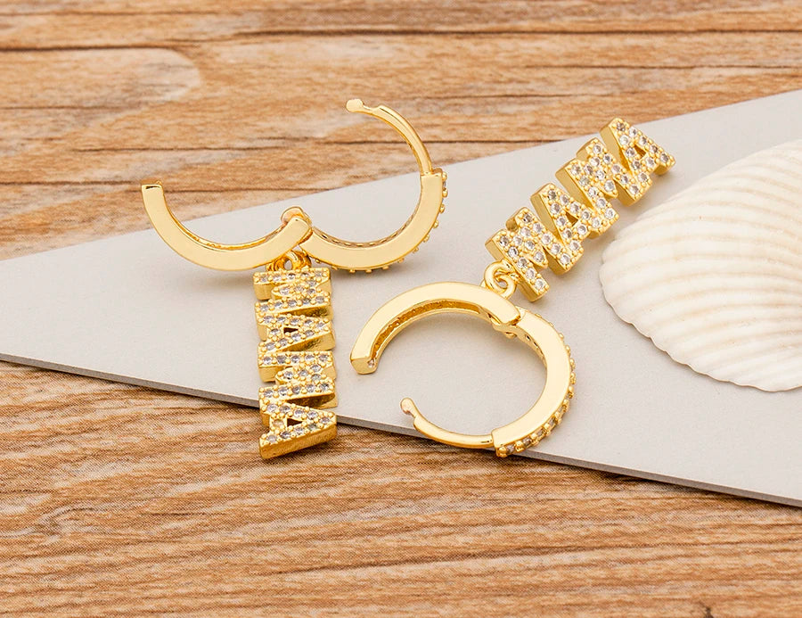 New Fashion Classic Heart Cross Eyes Shape Gold Color Drop Earrings Multi-color Copper CZ Stones Jewelry Gift For Women Girls - Floq & Raman