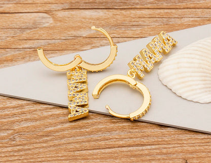 New Fashion Classic Heart Cross Eyes Shape Gold Color Drop Earrings Multi-color Copper CZ Stones Jewelry Gift For Women Girls - Floq & Raman