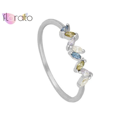 Micro Pave Promise Rings for Women – Elegant Crystal Engagement & Wedding Jewelry - Floq & Raman