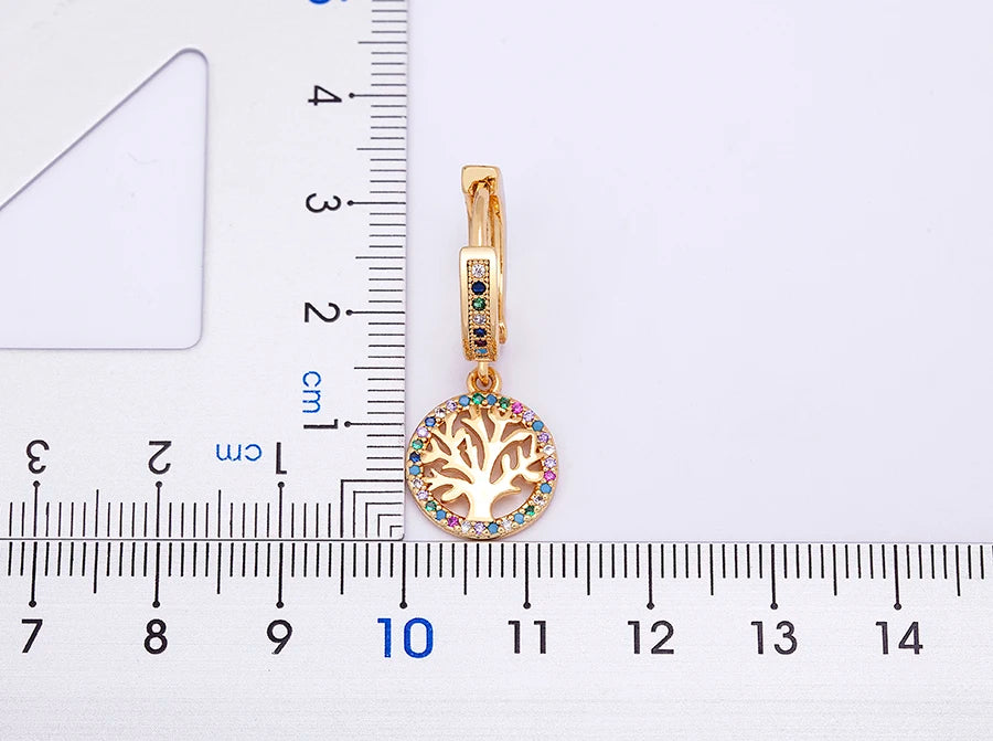 New Luxury Fashion Rhinestone 14 Styles Turkish Evil Eye Drop Earrings Elegant Blue Zircon Pendant Lucky Party Birthday Jewelry - Floq & Raman