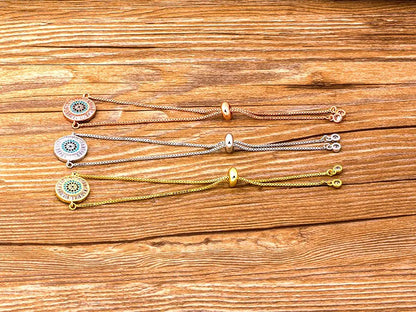 Turkish Evil Eye Bracelet for Women Top Quality Cubic Zirconia Chain Bracelet Exquisite luxury Dubai Best Party Wedding Jewelr - Floq & Raman