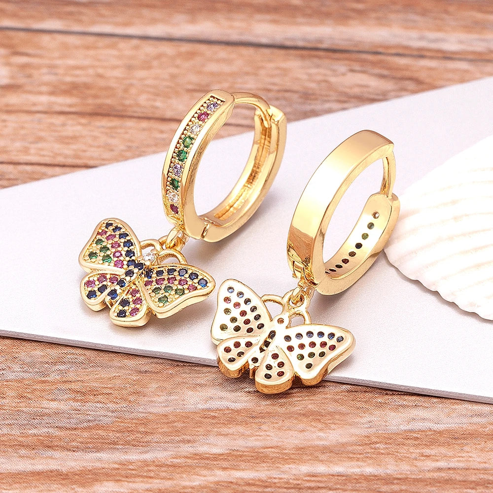 New Luxury Fashion Rhinestone 14 Styles Turkish Evil Eye Drop Earrings Elegant Blue Zircon Pendant Lucky Party Birthday Jewelry - Floq & Raman