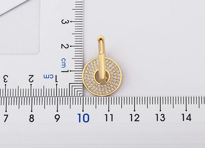 Classic Copper Zircon Ear Buckle for Women Trendy Gold Color Small Large Circle Hoop Earrings Punk Hip Hop Jewelry Accessories - Floq & Raman