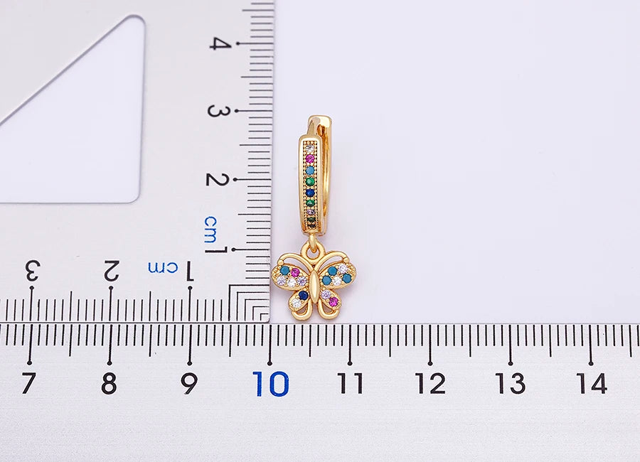 Trendy Bohemian Zircon Hollow Blue Evil Eye Hoop Earrings for Women Cute Unique Gold Color Crystal Drop Earrings Party Jewelry - Floq & Raman