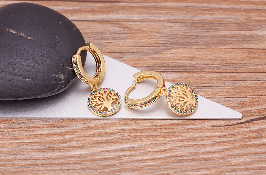 New Luxury Fashion Rhinestone 14 Styles Turkish Evil Eye Drop Earrings Elegant Blue Zircon Pendant Lucky Party Birthday Jewelry - Floq & Raman