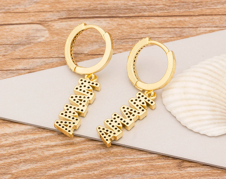 New Fashion Classic Heart Cross Eyes Shape Gold Color Drop Earrings Multi-color Copper CZ Stones Jewelry Gift For Women Girls - Floq & Raman