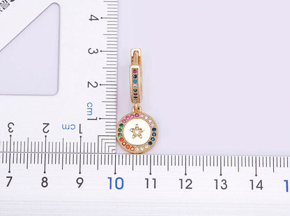 New Luxury Fashion Rhinestone 14 Styles Turkish Evil Eye Drop Earrings Elegant Blue Zircon Pendant Lucky Party Birthday Jewelry - Floq & Raman