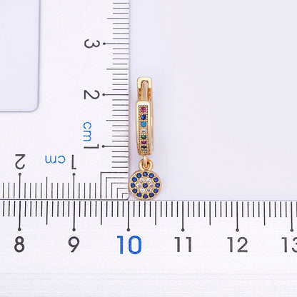 New Luxury Fashion Rhinestone 14 Styles Turkish Evil Eye Drop Earrings Elegant Blue Zircon Pendant Lucky Party Birthday Jewelry - Floq & Raman