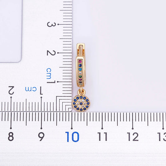 New Luxury Fashion Rhinestone 14 Styles Turkish Evil Eye Drop Earrings Elegant Blue Zircon Pendant Lucky Party Birthday Jewelry - Floq & Raman