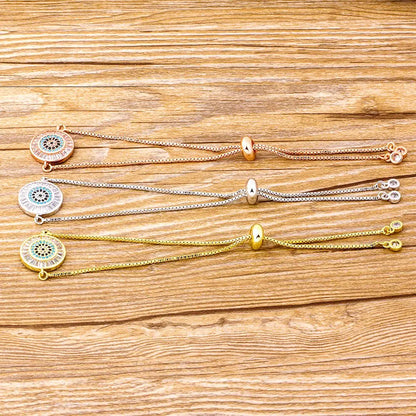 Turkish Evil Eye Bracelet for Women Top Quality Cubic Zirconia Chain Bracelet Exquisite luxury Dubai Best Party Wedding Jewelr - Floq & Raman