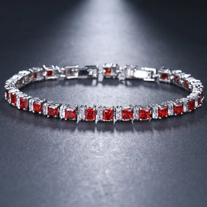 New CZ Cubic Zirconia Light Blue Neat Tennis Bracelet For Women New Year's Gifts Fashion Jewelry Bracciali - Floq & Raman