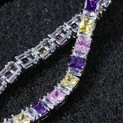 New CZ Cubic Zirconia Light Blue Neat Tennis Bracelet For Women New Year's Gifts Fashion Jewelry Bracciali - Floq & Raman