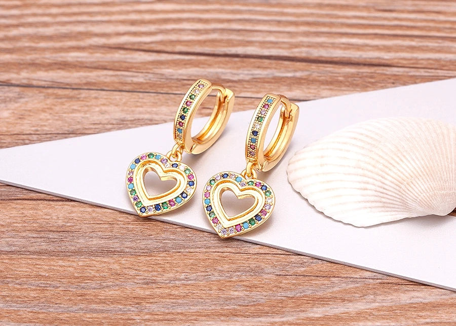 New Luxury Fashion Rhinestone 14 Styles Turkish Evil Eye Drop Earrings Elegant Blue Zircon Pendant Lucky Party Birthday Jewelry - Floq & Raman