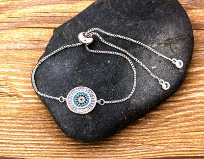 Turkish Evil Eye Bracelet for Women Top Quality Cubic Zirconia Chain Bracelet Exquisite luxury Dubai Best Party Wedding Jewelr - Floq & Raman