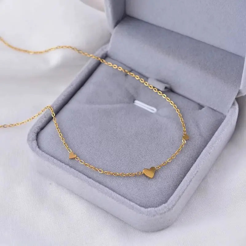 925 Sterling Silver Necklace Pendant For Women Jewelry Love Necklace Luxury Design Sense Heart Shaped Collar Chain Fashion - Floq & Raman