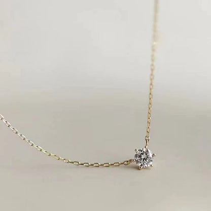 Fashion 100% 925 Sterling Silver Necklace For Women 18K gold Plated 5A Zircon Pendant Necklace Real Money Fine Jewelry - Floq & Raman