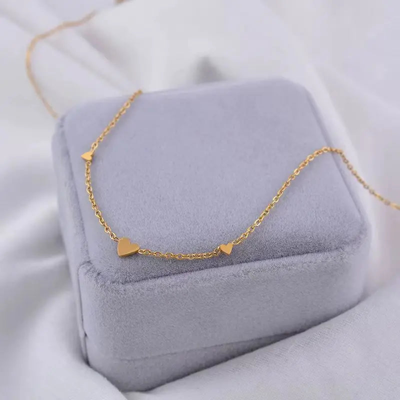 925 Sterling Silver Necklace Pendant For Women Jewelry Love Necklace Luxury Design Sense Heart Shaped Collar Chain Fashion - Floq & Raman