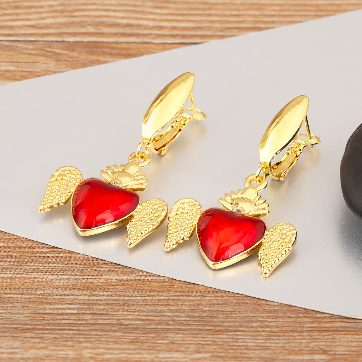 High Quality 6 Styles Sacred Heart Drop Earrings For Women Female Gorgeous Dazzling Ear Jewelry Accessories Party Gifts - Floq & Raman