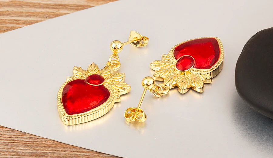 High Quality 6 Styles Sacred Heart Drop Earrings For Women Female Gorgeous Dazzling Ear Jewelry Accessories Party Gifts - Floq & Raman