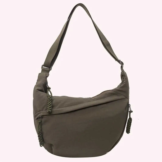 Sac Hobo Femme à Bandoulière – Multi-poches, Forme Croissant, Grande Capacité, Sac Messager Quotidien, Sangle Réglable, Sac de Voyage Extérieur