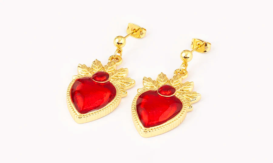 High Quality 6 Styles Sacred Heart Drop Earrings For Women Female Gorgeous Dazzling Ear Jewelry Accessories Party Gifts - Floq & Raman