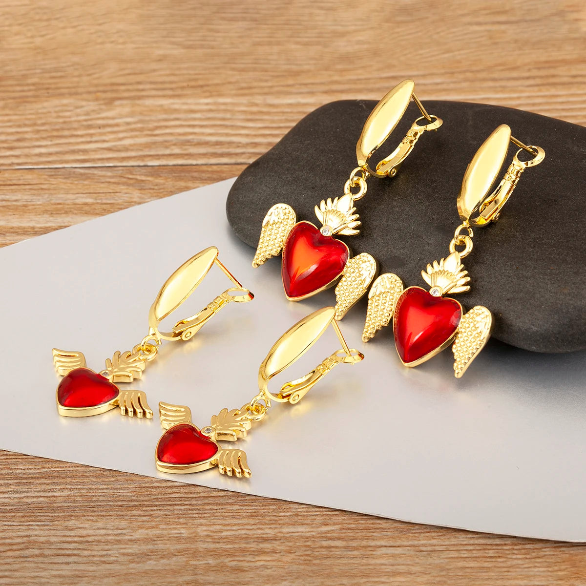 High Quality 6 Styles Sacred Heart Drop Earrings For Women Female Gorgeous Dazzling Ear Jewelry Accessories Party Gifts - Floq & Raman