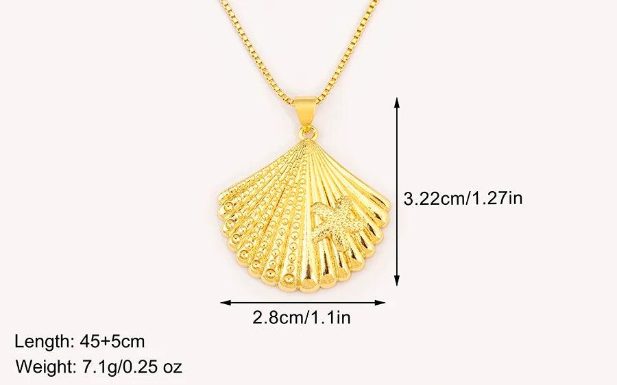 New Fashion Lucky Shell Shape Inlaid Pearl Crystal Zircon Pendant Necklace For Women Female 4 Styles Choice Jewelry Gifts - Floq & Raman