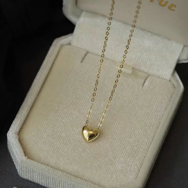 The new s925 sterling silver mini love necklace light luxury small luxury high-grade French collarbone chain women - Floq & Raman