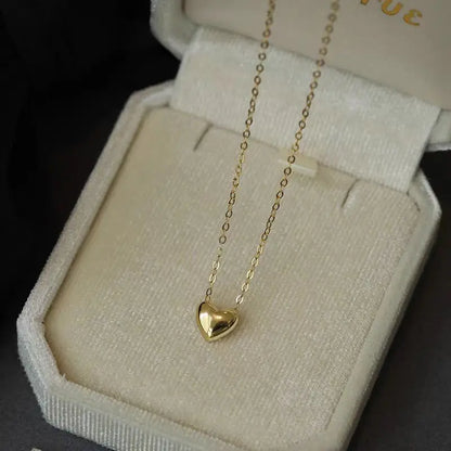 The new s925 sterling silver mini love necklace light luxury small luxury high-grade French collarbone chain women - Floq & Raman