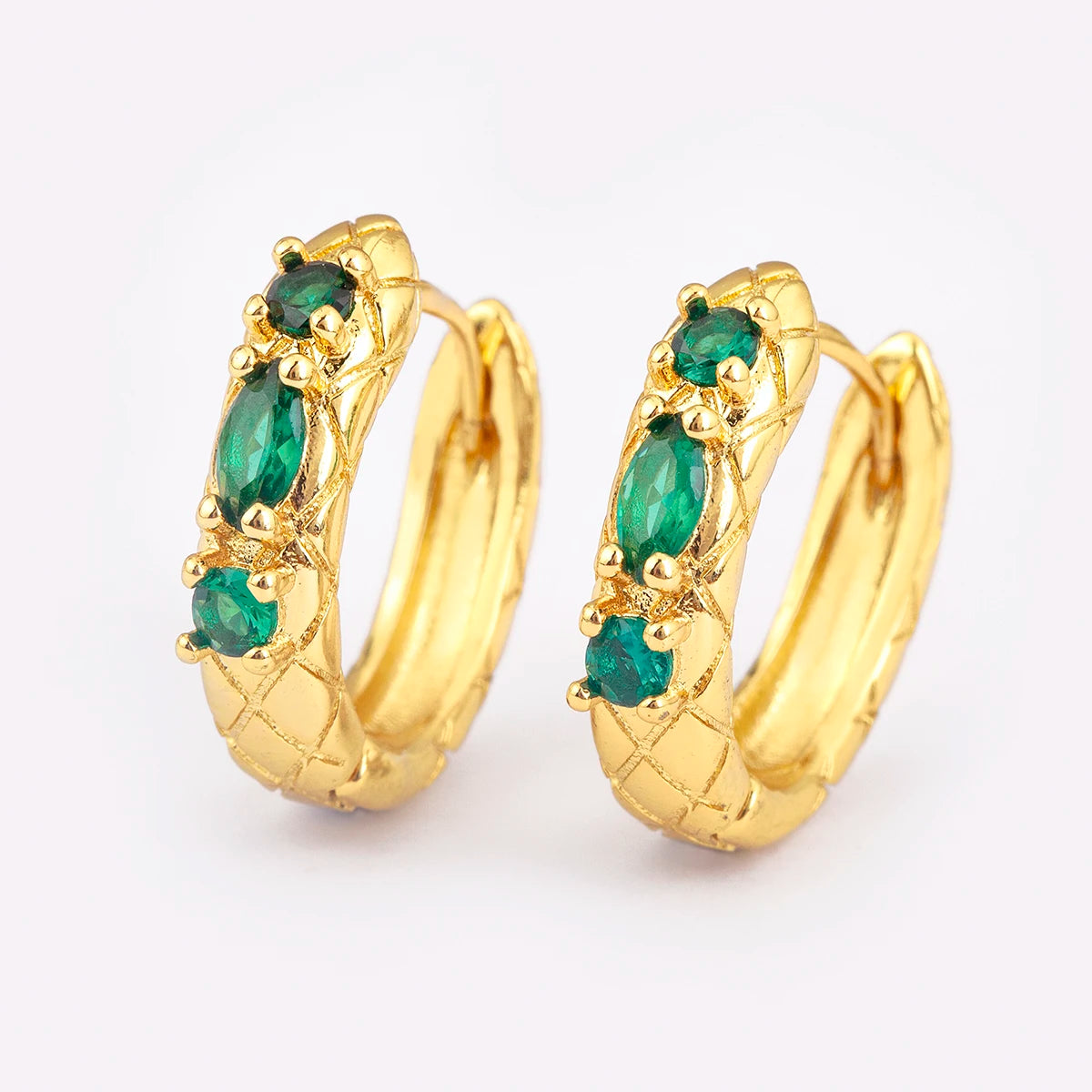 New Popular Snake Shape Cubic Zirconia Big Circle Hoop Earrings For Female Punk Style Daily Party Ear Jewelry Accessories - Floq & Raman