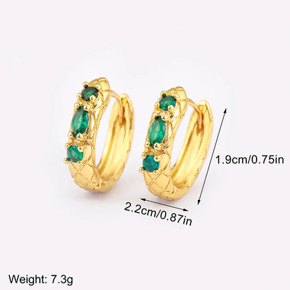 New Popular Snake Shape Cubic Zirconia Big Circle Hoop Earrings For Female Punk Style Daily Party Ear Jewelry Accessories - Floq & Raman