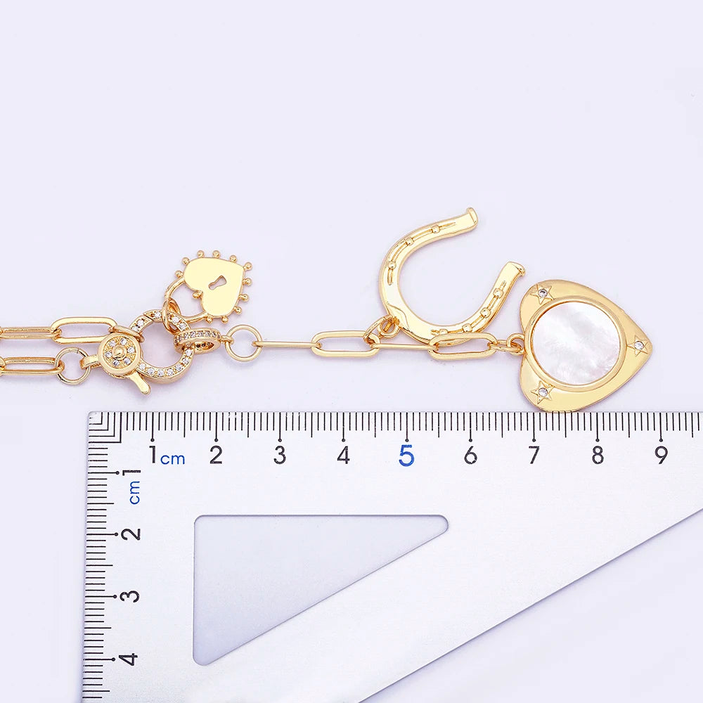 High Quality Love Heart Shape Charm Pendant Necklace For Women Female Elegant Aesthetic Chain Link Jewelry Gift Wholesale - Floq & Raman