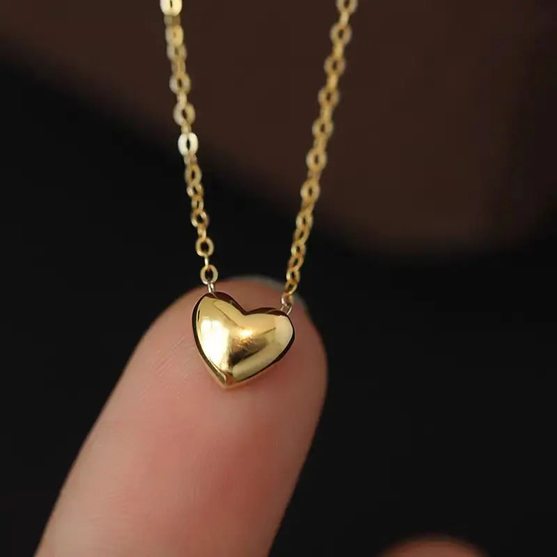 The new s925 sterling silver mini love necklace light luxury small luxury high-grade French collarbone chain women - Floq & Raman