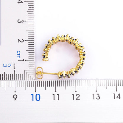 Fashion New Arrival Multicolor Gold Plated Earrings for Women Cubic Zirconia Wedding Female Jewelry Girl Friendship Gifts - Floq & Raman