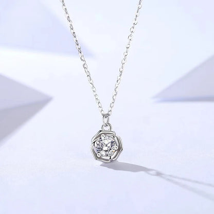 New S925 sterling silver rose necklace for women plated 18K gold temperament high-grade design sense diamond flower - Floq & Raman