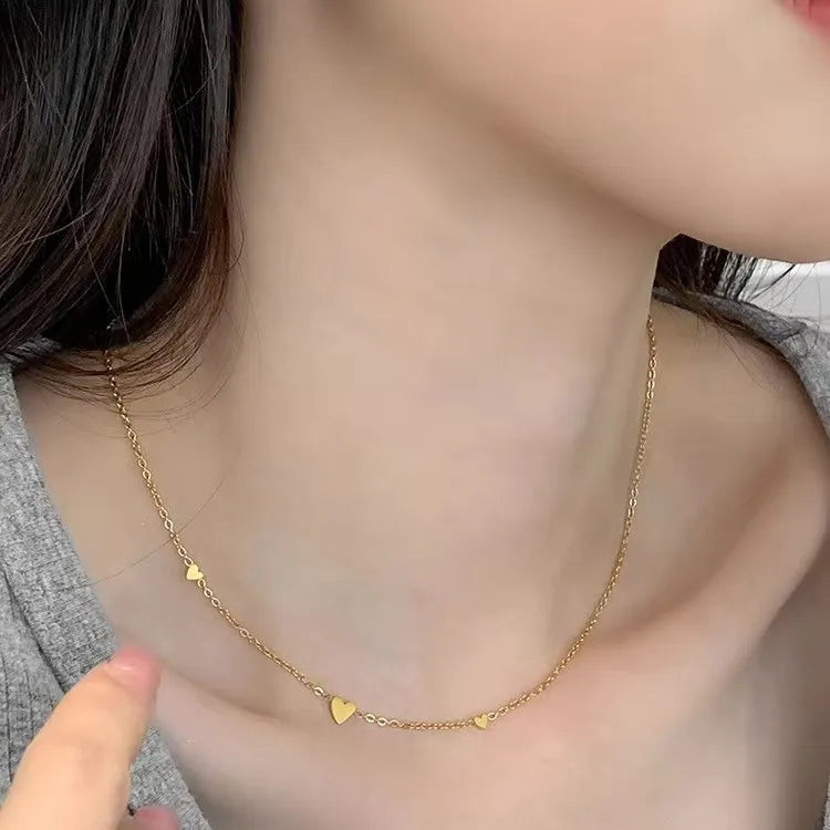 925 Sterling Silver Necklace Pendant For Women Jewelry Love Necklace Luxury Design Sense Heart Shaped Collar Chain Fashion - Floq & Raman